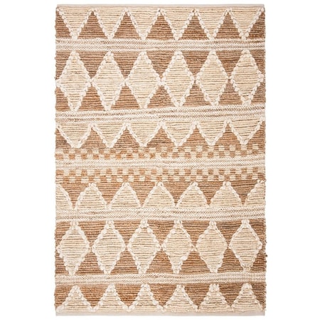 Safavieh 8 x 10 ft. Natural Fiber Hand Loomed Rectangle Area Rug Brown & Beige NF958T-8